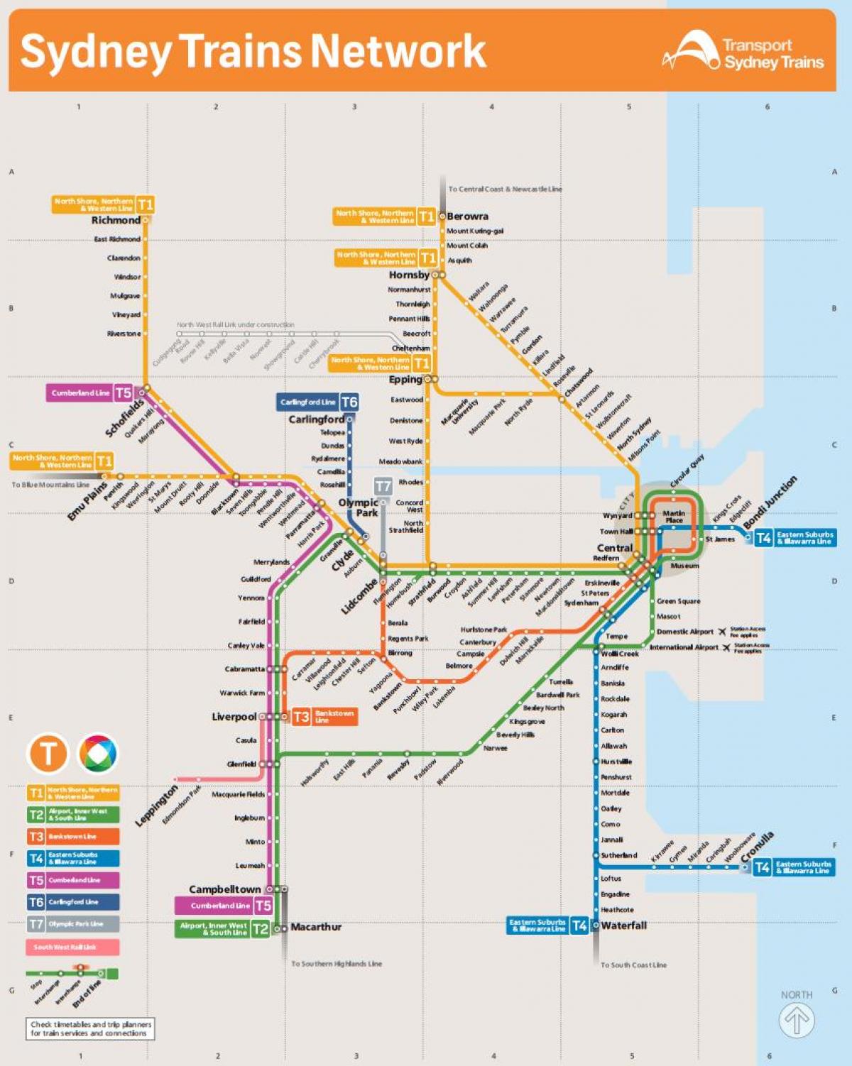خريطة مترو شمال غرب سيدني