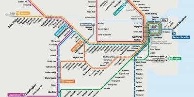 مترو سيدني خريطة